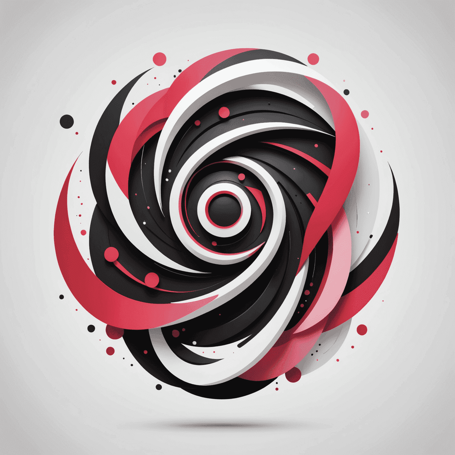 Qulibetics logo featuring a modern, abstract design incorporating red, pink, black, and white elements