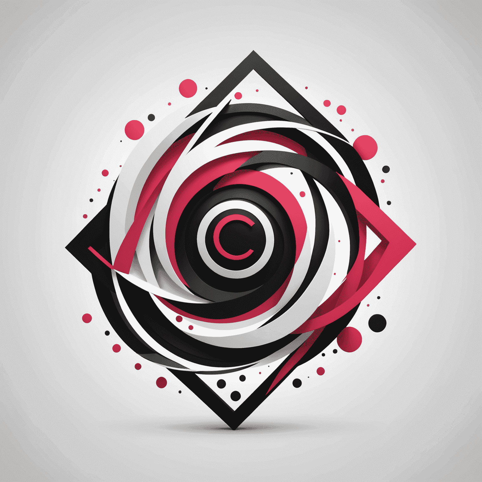 Qulibetics logo featuring a modern, abstract design incorporating red, pink, black, and white elements