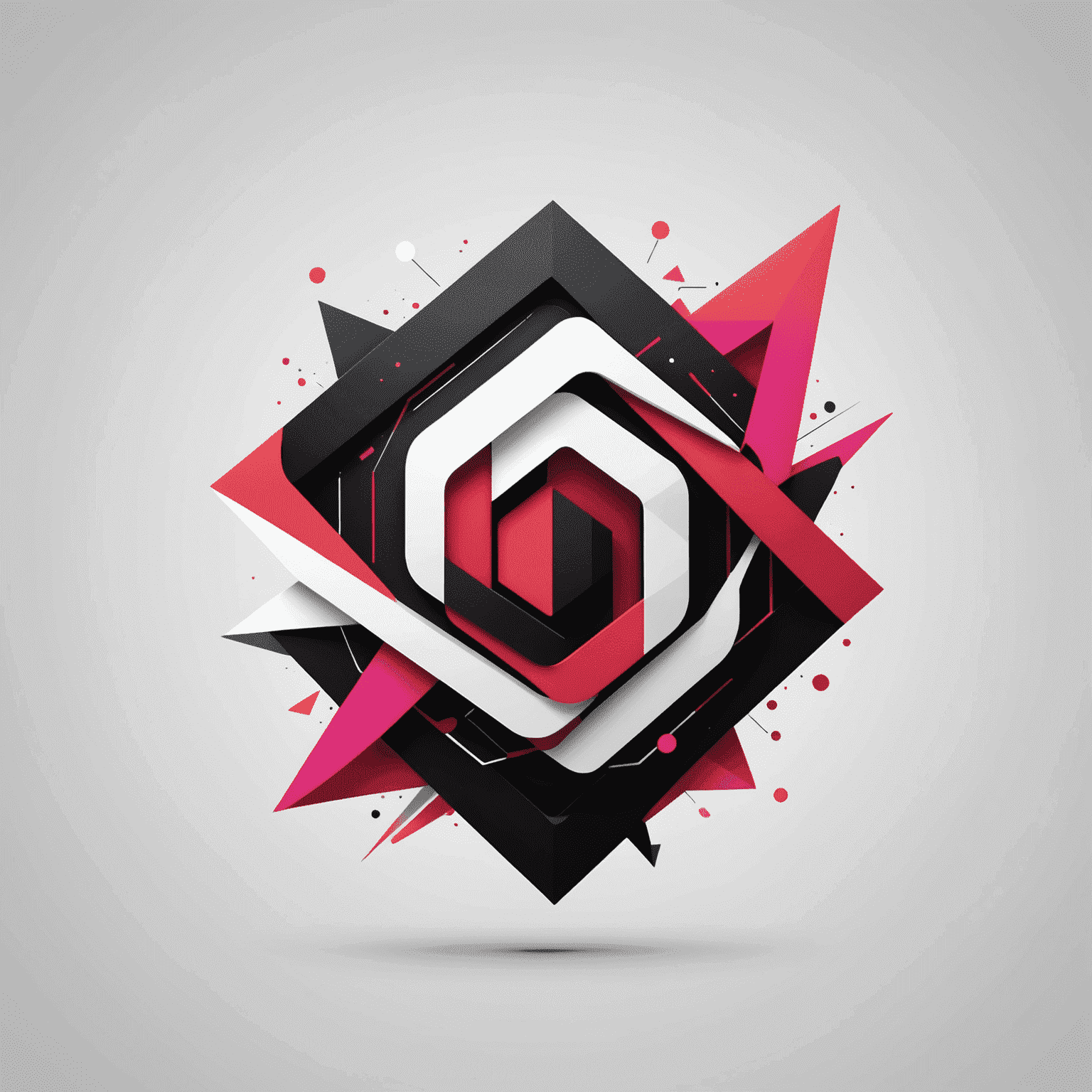 Qulibetics logo featuring a modern, abstract design incorporating red, pink, black, and white elements